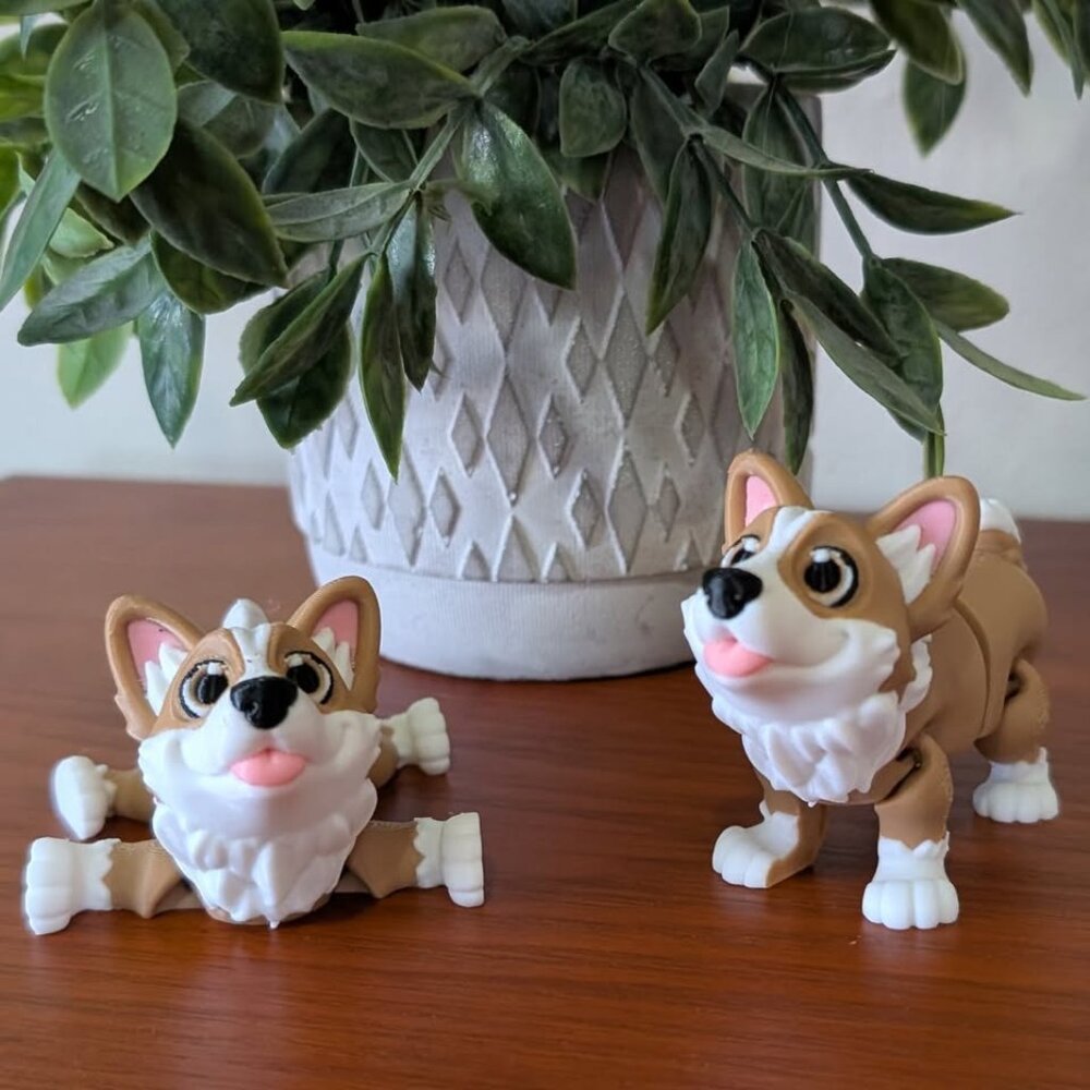Candace the 3D Printed Articulating Corgi toy